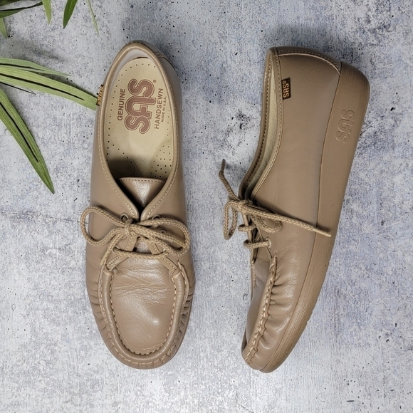 SAS | Siesta Lace Up Loafer in Mocha Narrow Width Size 8N - Picture 1 of 8